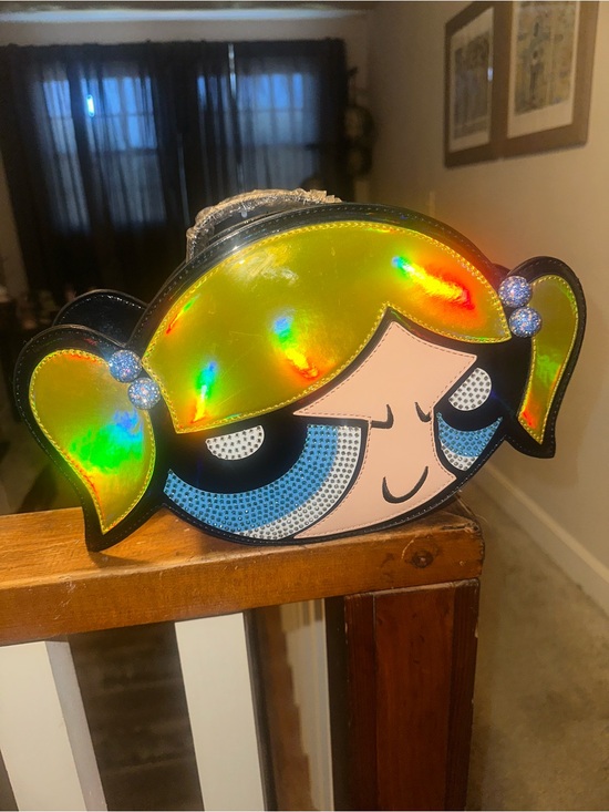 Dolls Kill Handbags - Dolls Kill Holographic Powerpuff Girls Bubbles Make-up case/bag